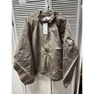 NWT Men's Goodfellow & Co Brushed Taupe Water Resistant Windbreaker Jacket - 3XL